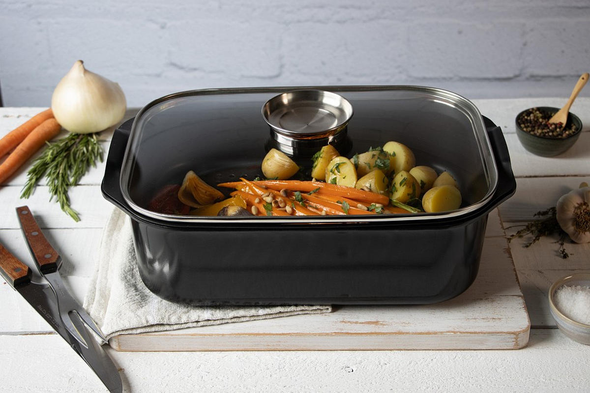 BRÄTER Bräter 7 L  - Transparent/Schwarz, Basics, Glas/Metall (27/14/40,5cm) - ELO