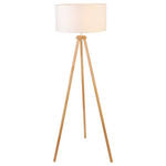 STEHLEUCHTE 45/153 cm    - Nussbaumfarben/Weiß, Trend, Holz/Kunststoff (45/153cm) - Novel