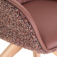 ARMLEHNSTUHL  Sitzfläche 360° drehbar, automatische Rückholfunktion Chenille, Lederlook  - Rotbraun/Eichefarben, KONVENTIONELL, Holz/Textil (60/83/65cm) - Landscape