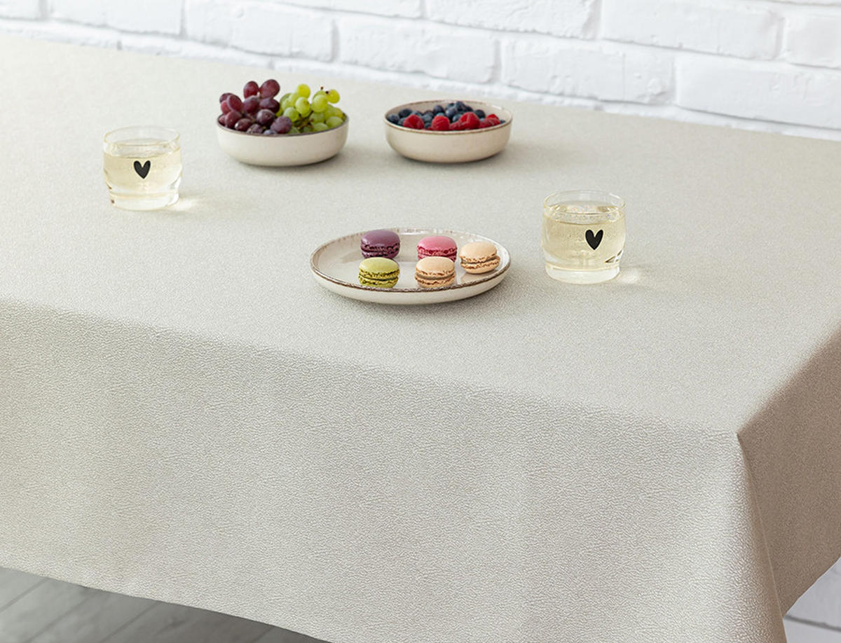 ASZTALTERÍTŐ 140/220 cm   - bézs, Basics, textil (140/220cm)