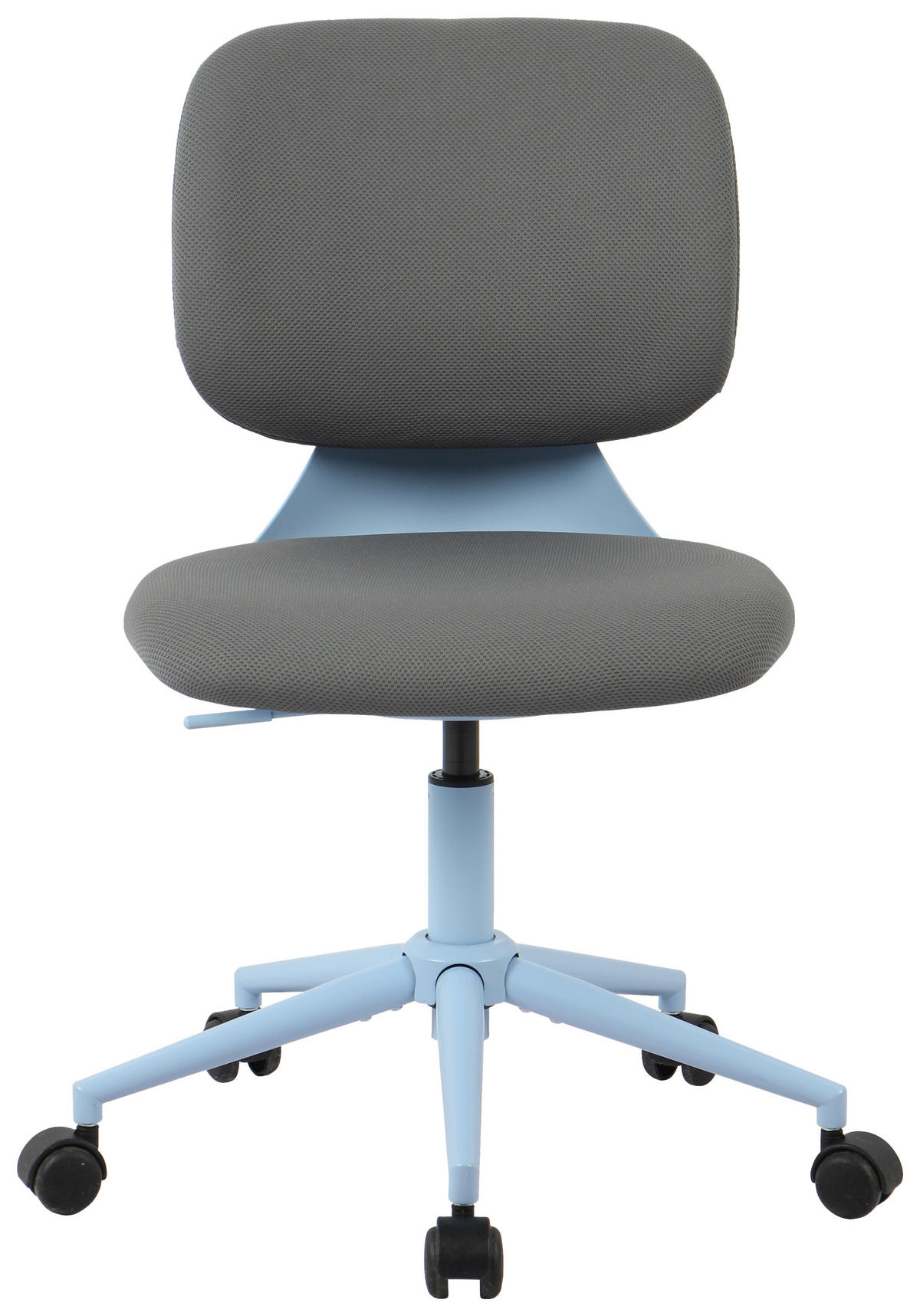 DREHSTUHL Webstoff Blau, Grau  - Blau/Grau, KONVENTIONELL, Kunststoff/Textil (57/82-91/57cm) - Venda