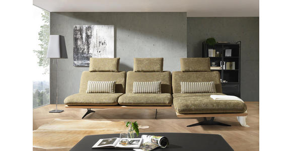 SCHLAFSOFA in Holz, Textil Hellgrün - Beige/Schwarz, Design, Holz/Textil (204/92/90cm) - Dieter Knoll