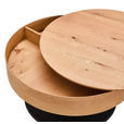 COUCHTISCH in Holz, Holzwerkstoff 78/78/41 cm  - Eichefarben/Schwarz, Natur, Holz/Holzwerkstoff (78/78/41cm) - Waldwelt