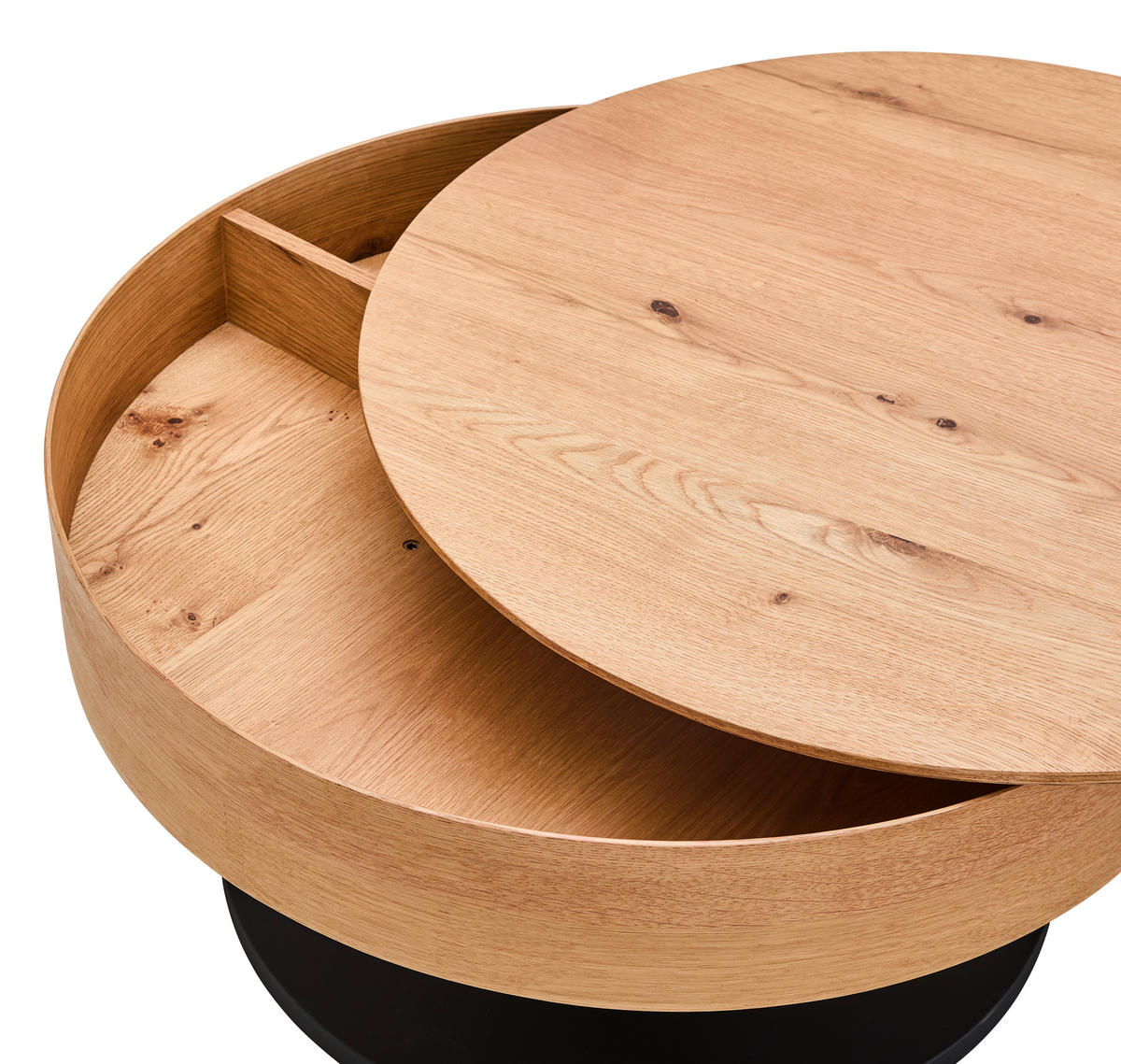 KONFERENČNÍ STOLEK, dub, černá, barvy dubu - černá/barvy dubu, Natur, dřevo/kompozitní dřevo (78/78/41cm) - Waldwelt