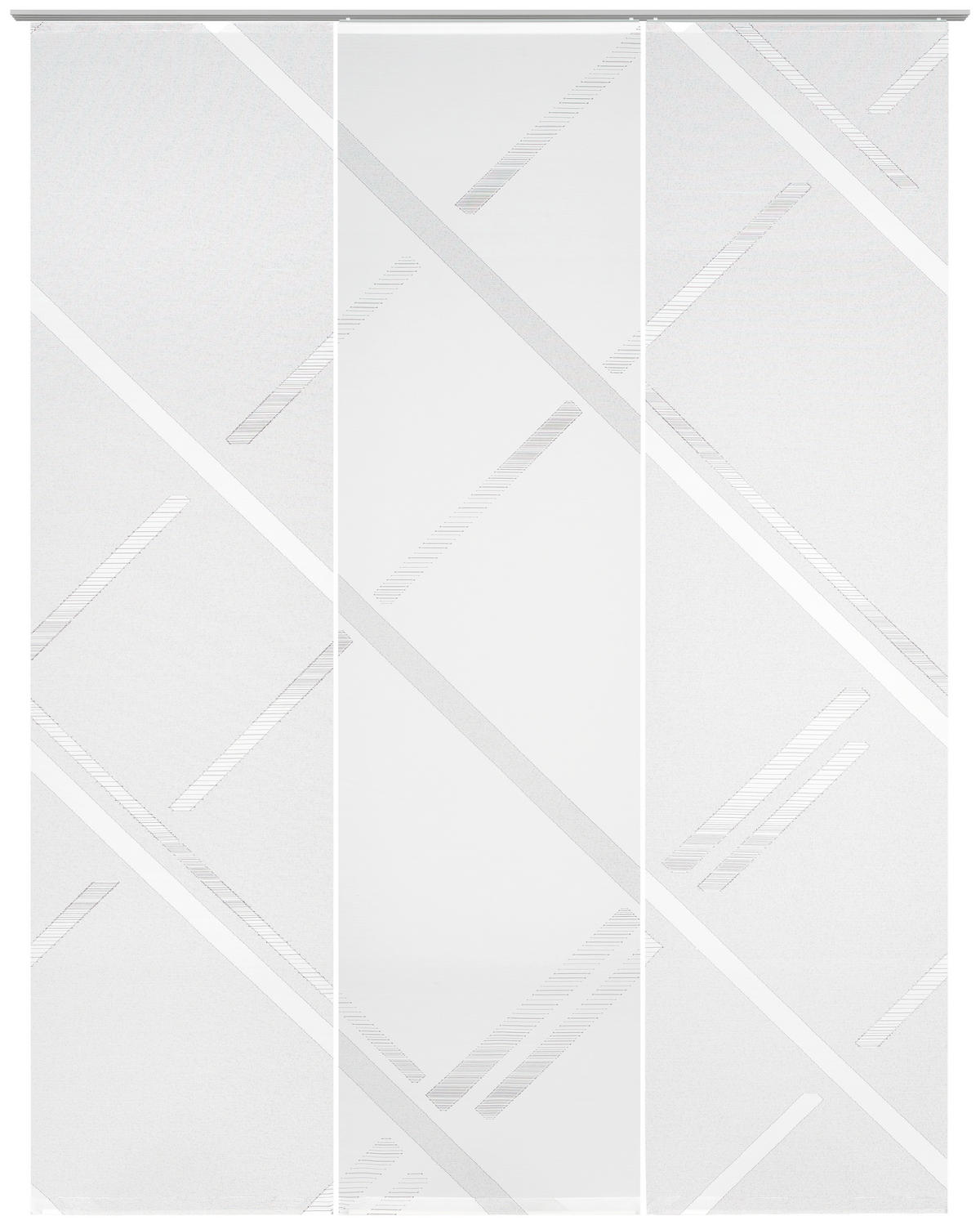 FLÄCHENVORHANG  3 Stück  halbtransparent   60/245 cm  - Anthrazit, Design, Textil (60/245cm) - Novel