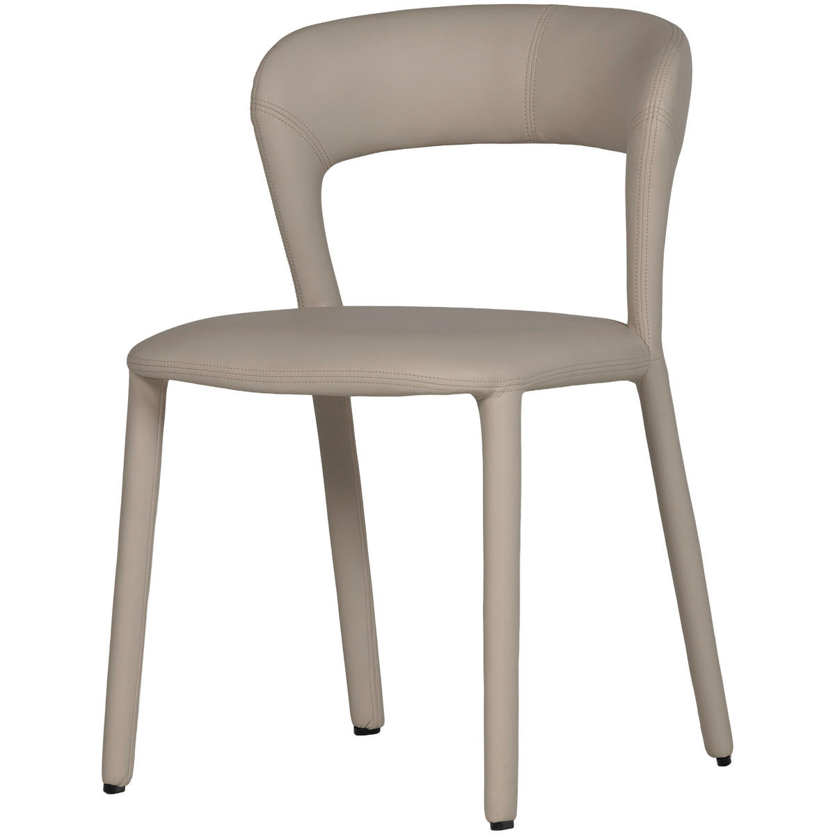 STUHL-SET 2 Stück  in Lederlook Kunststoff, Textil  - Beige, MODERN, Kunststoff/Textil (51/76/56cm) - Livetastic