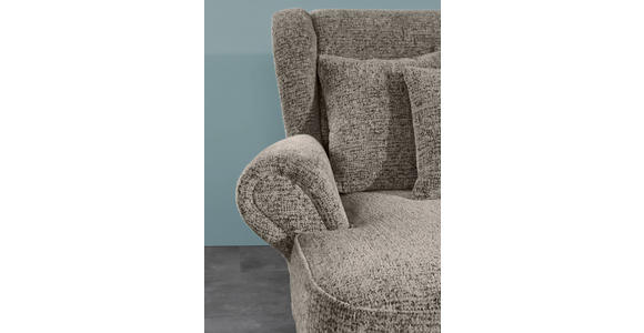 XXL-SESSEL - Graubraun/Schwarz, ROMANTIK / LANDHAUS, Textil/Metall (125/102/137cm) - Landscape