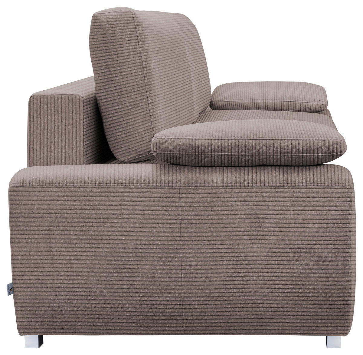 SCHLAFSOFA in Cord Cappuccino  - Chromfarben/Cappuccino, Design, Kunststoff/Textil (258/100/148cm) - Stylife