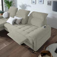 ECKSOFA in Webstoff Hellgrau  - Hellgrau/Schwarz, LIFESTYLE, Textil/Metall (180/310cm) - Valnatura