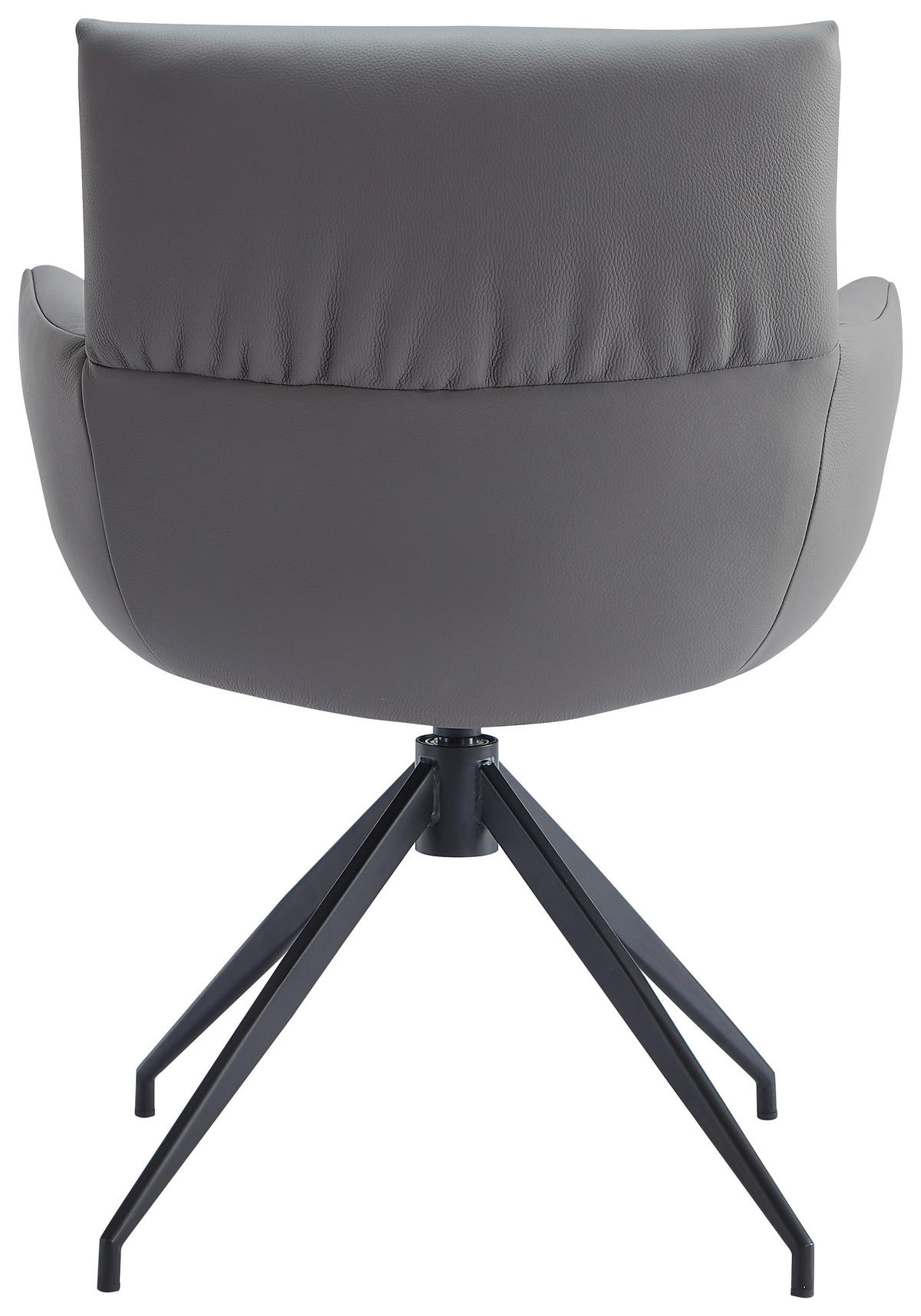 KAROSSZÉK antracit  - fekete/antracit, Design, bőr/fém (64/86/63cm) - Dieter Knoll