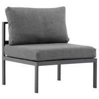 LOUNGEFÅTÖLJ  - grå/svart, Klassisk, metall (70/65/74cm) - Gardenson