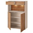 HIGHBOARD Sandfarben, Wildeiche  90/133/39 cm  - Sandfarben/Wildeiche, Design, Holz/Holzwerkstoff (90/133/39cm) - Dieter Knoll