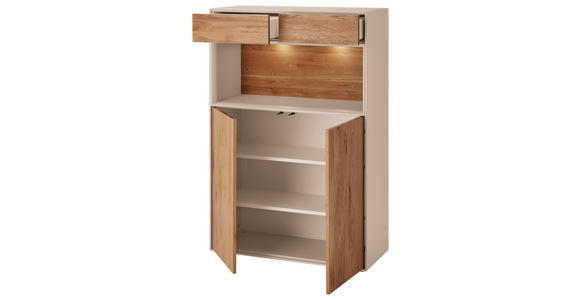 HIGHBOARD Sandfarben, Wildeiche  90/133/39 cm  - Sandfarben/Wildeiche, Design, Holz/Holzwerkstoff (90/133/39cm) - Dieter Knoll