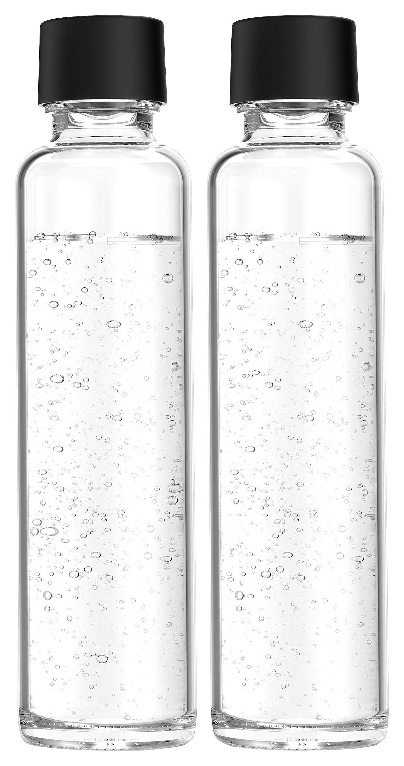 WASSERSPRUDLER-FLASCHE Logan 2er Set  - Transparent, Basics, Glas (7/28.5/7cm) - Sodapop