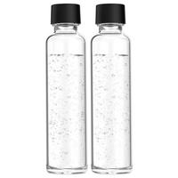 WASSERSPRUDLER-FLASCHE Logan 2er Set  - Transparent, Basics, Glas (7/28.5/7cm) - Sodapop