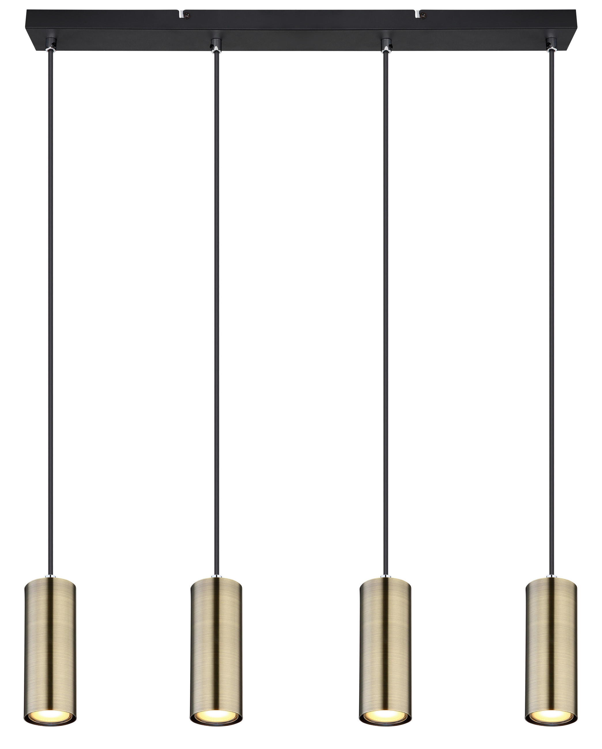 VISEČA SVETILKA     65/6/120 cm         GU10 - črna/barve medenine, Design, kovina (65/6/120cm) - Globo