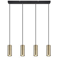 HÄNGELEUCHTE 65/6/120 cm  - Messingfarben/Schwarz, Design, Metall (65/6/120cm) - Globo