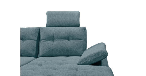 WOHNLANDSCHAFT Blau Webstoff  - Blau/Schwarz, KONVENTIONELL, Kunststoff/Textil (218/324/170cm) - Carryhome