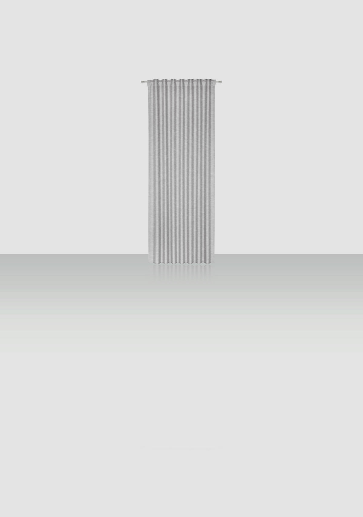 HOTOVÝ ZÁVĚS, neprůsvitné, 140/255 cm - šedá, Basics, textil (140/255cm) - Novel