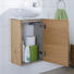 BADEZIMMER - Eichefarben/Weiß, Design, Holz/Keramik (35cm) - Novel BADEZIMMER - Eichefarben/Weiß, Design, Holz/Keramik (35cm) - Novel