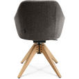 ARMLEHNSTUHL  in Velours  - Taupe/Eichefarben, Design, Holz/Textil (58/82,5-85,2/60cm) - Johann Jakob