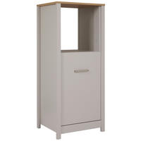 GERÄTEUMBAUSCHRANK 70/167/60 cm  in Kaschmir, Eiche Artisan  - Kaschmir/Silberfarben, ROMANTIK / LANDHAUS, Holzwerkstoff/Metall (70/167/60cm) - home24