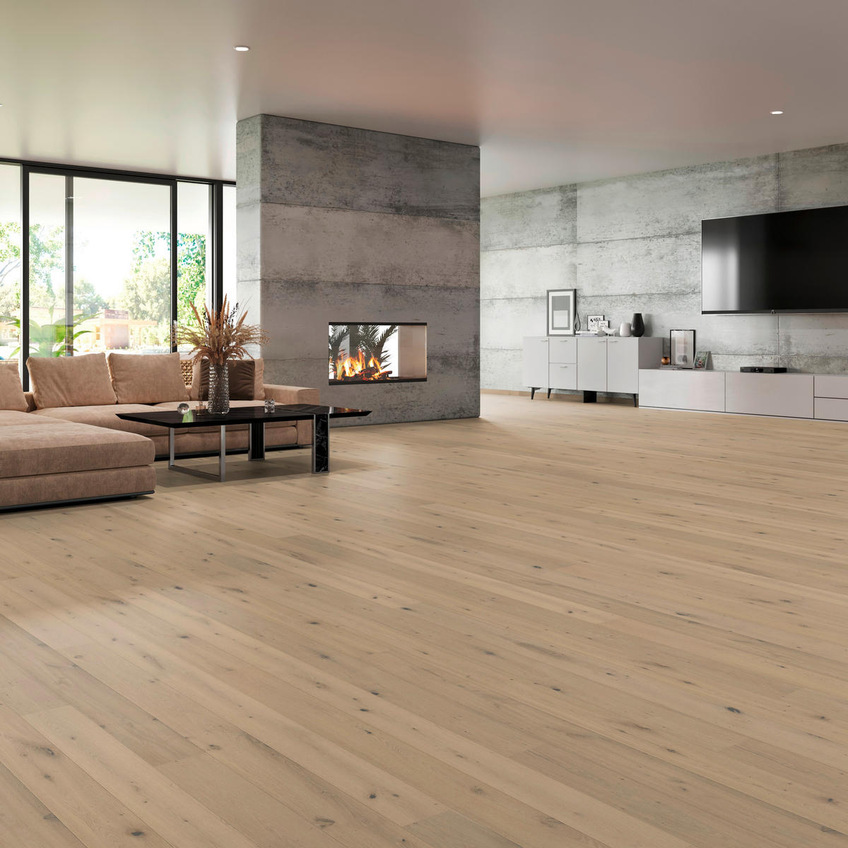 LANDHAUSDIELE Rustico Trend Eiche Crema!Pur 100014501  per  m² - Design, Holz (2205/176/13cm) - Tilo