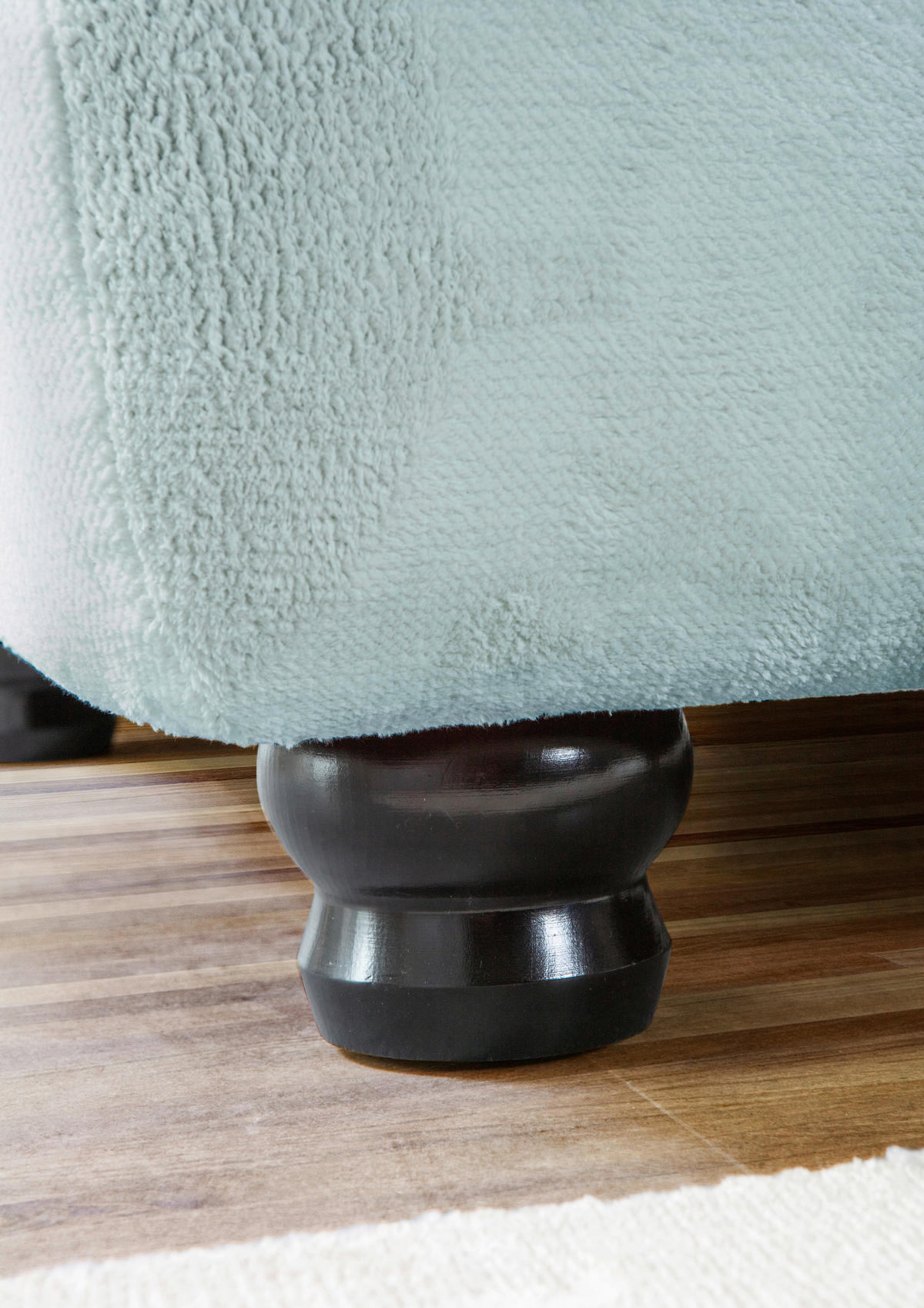 HÖRNSOFFA i plysch mintgrön  - mintgrön/mörkbrun, Klassisk, trä/textil (190/288cm) - MID.YOU