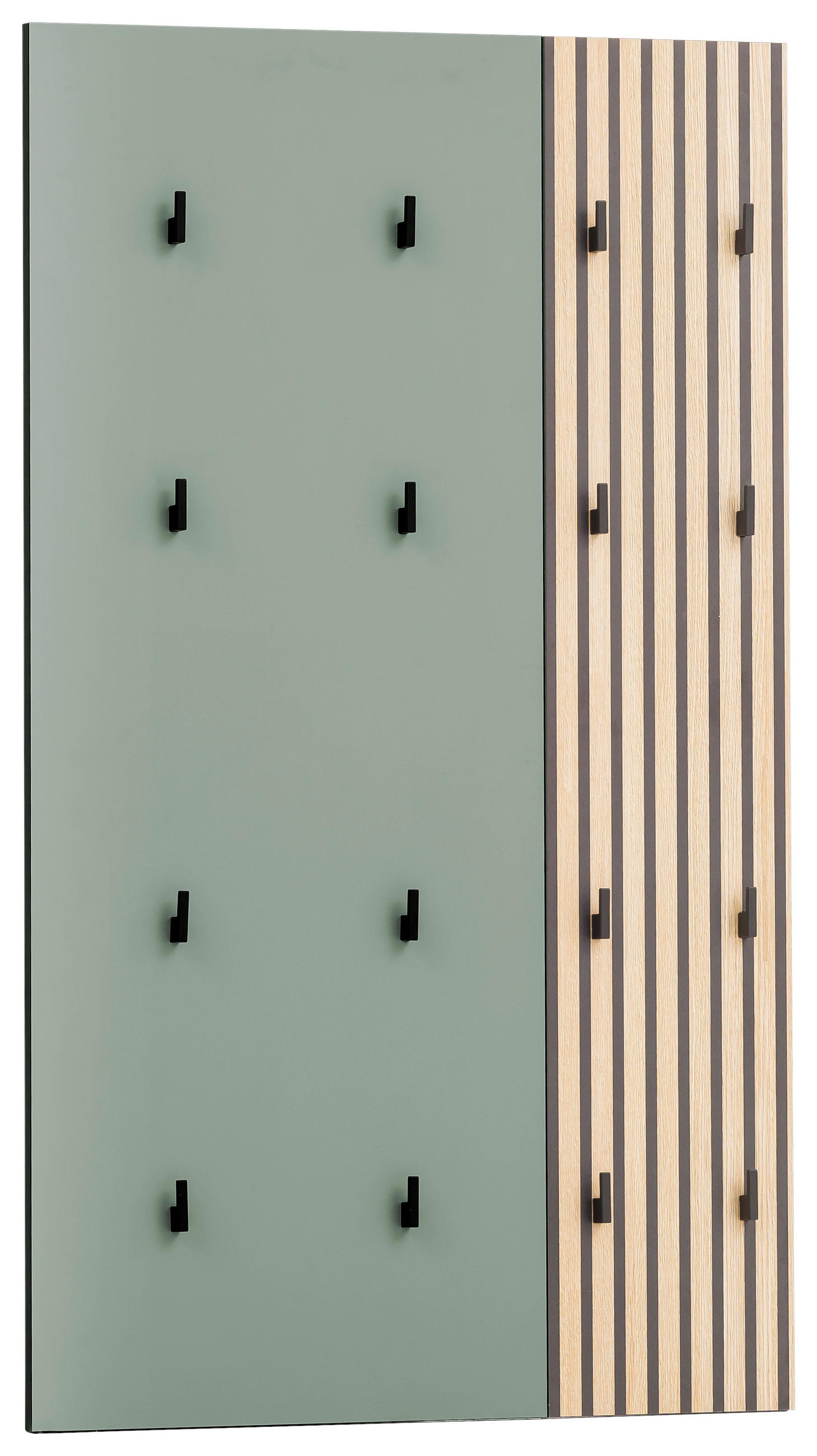 GARDEROBENPANEEL  in 73,5/109/2,6 cm  - Eichefarben/Grün, Design, Holzwerkstoff (73,5/109/2,6cm) - MID.YOU