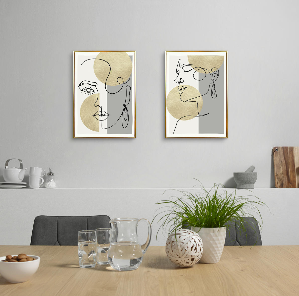 ŠTAMPA NA PLATNU   - zlatna/žuta, Trendi, tekstil/pločasti materijal (50/70cm) - Monee