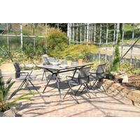 GARTENSET   - Taupe/Anthrazit, Basics, Glas/Kunststoff (80/75/160cm) - Acamp