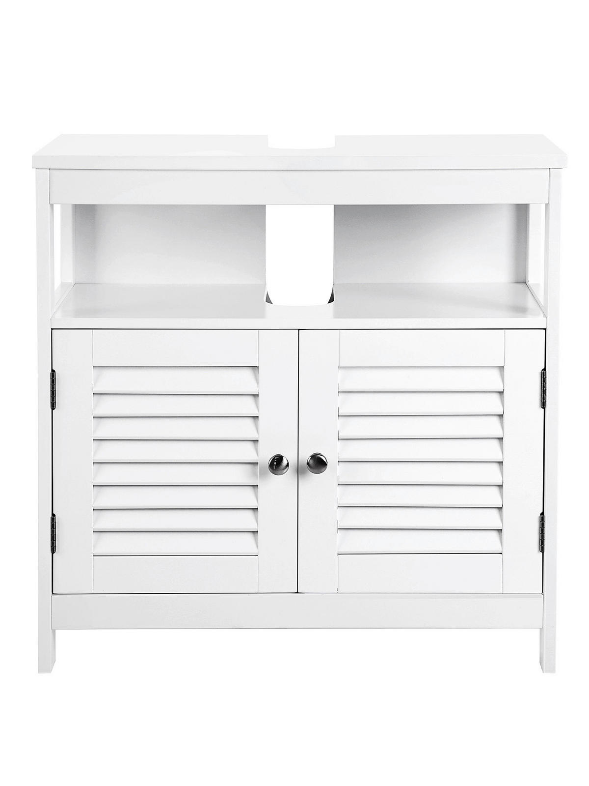 WASCHBECKENUNTERSCHRANK 60/60/30 cm  - Silberfarben/Schwarz, Trend, Holzwerkstoff/Metall (60/60/30cm) - MID.YOU