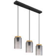 HÄNGELEUCHTE 67/12/120 cm  - Schwarz/Grau, Trend, Glas/Metall (67/12/120cm) - Novel