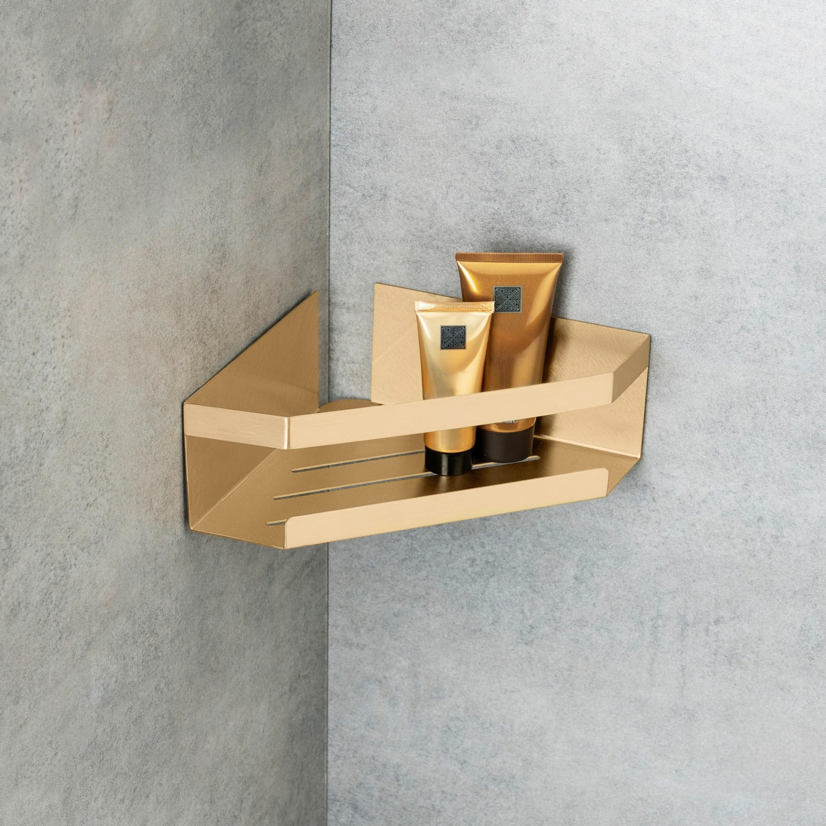DUSCHABLAGE - Goldfarben, KONVENTIONELL, Metall (28,5/8/18cm) - Schöner Wohnen