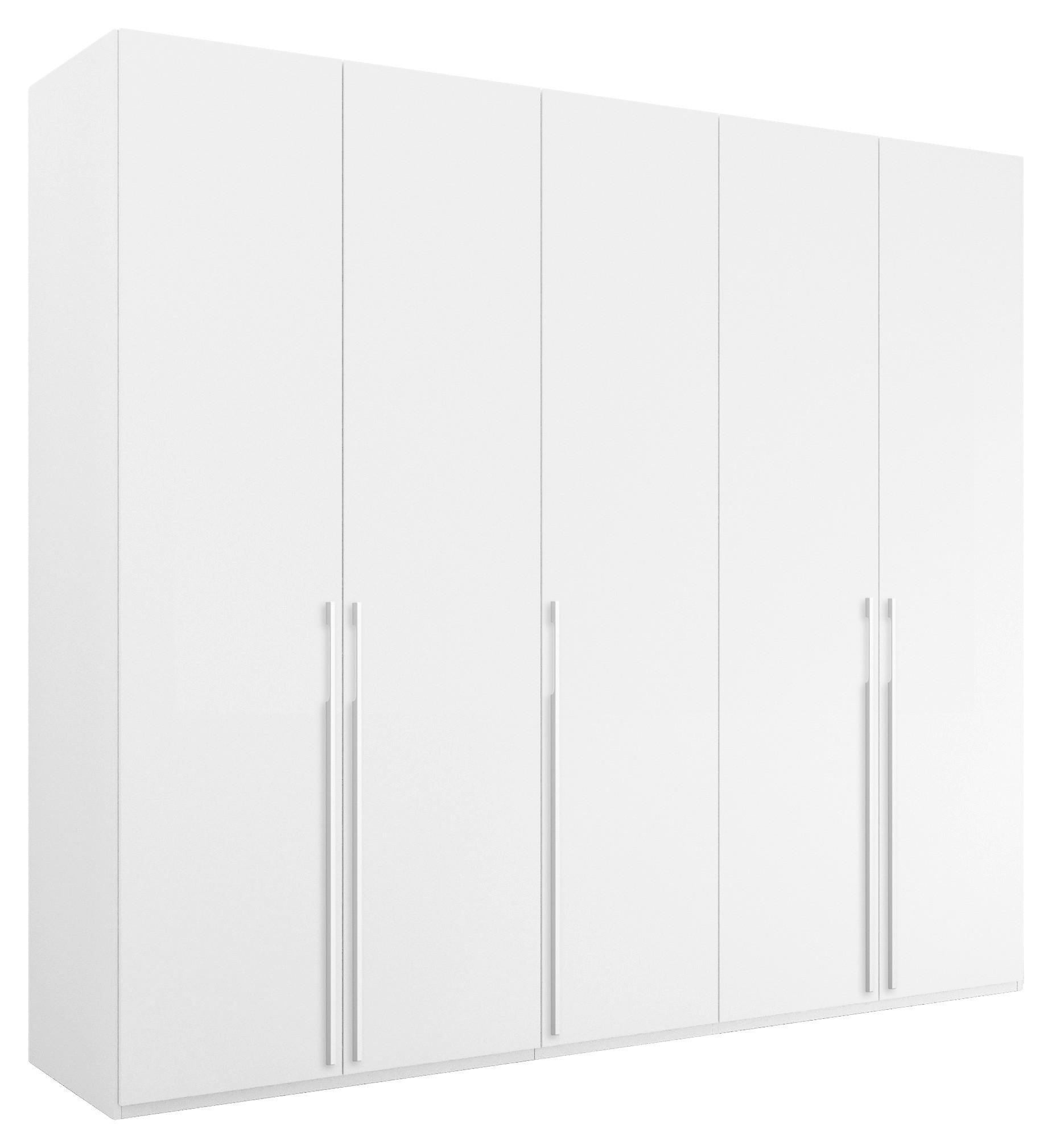 DREHTÜRENSCHRANK 251/223/60 cm,  in Weiß, 5 Tür(en)  - Weiß, Trend, Holzwerkstoff/Metall (251/223/60cm) - Novel