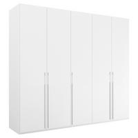 DREHTÜRENSCHRANK 251/223/60 cm,  in Weiß, 5 Tür(en)  - Weiß, Trend, Holzwerkstoff/Metall (251/223/60cm) - Novel