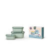 VORRATSDOSENSET 3-teilig  - Mintgrau/Klar, KONVENTIONELL, Kunststoff (25,0/20,0/15cm) - Mepal
