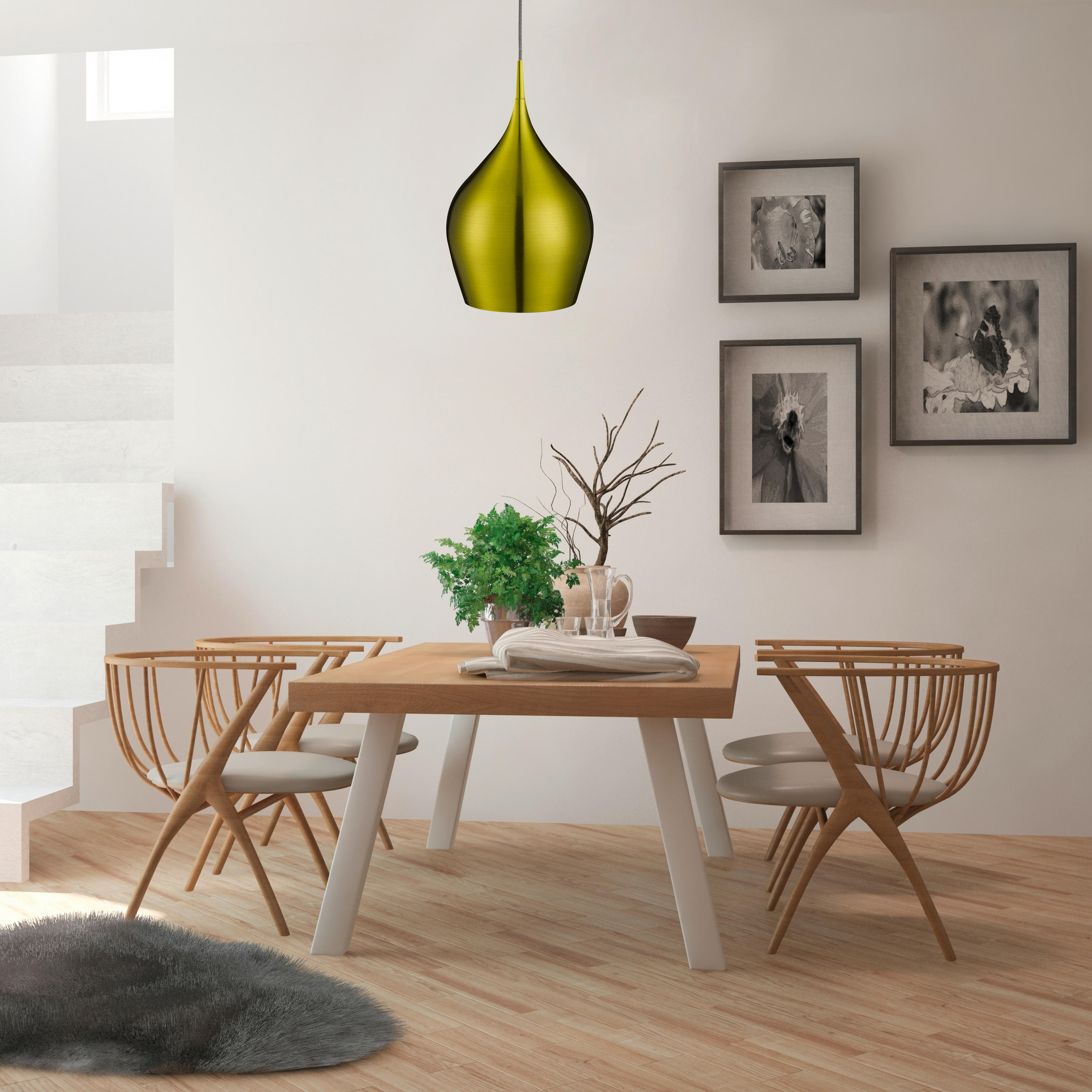 PENDELLAMPA Vibrant 26/160 cm  - grön, Design, metall (26/160cm)
