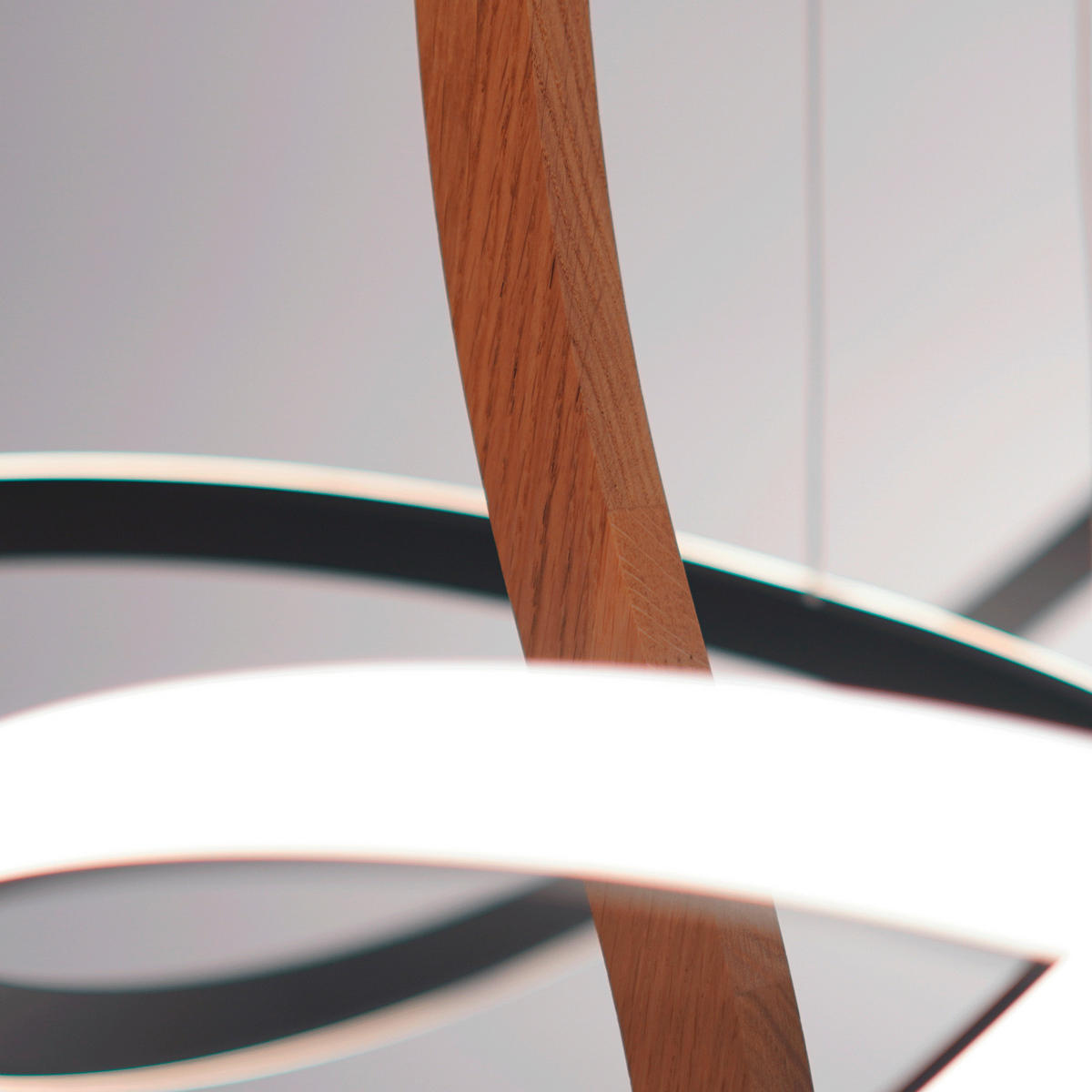 LED-HÄNGELEUCHTE 60/60/150 cm  - Schwarz, Design, Holz/Metall (60/60/150cm) - Waldwelt