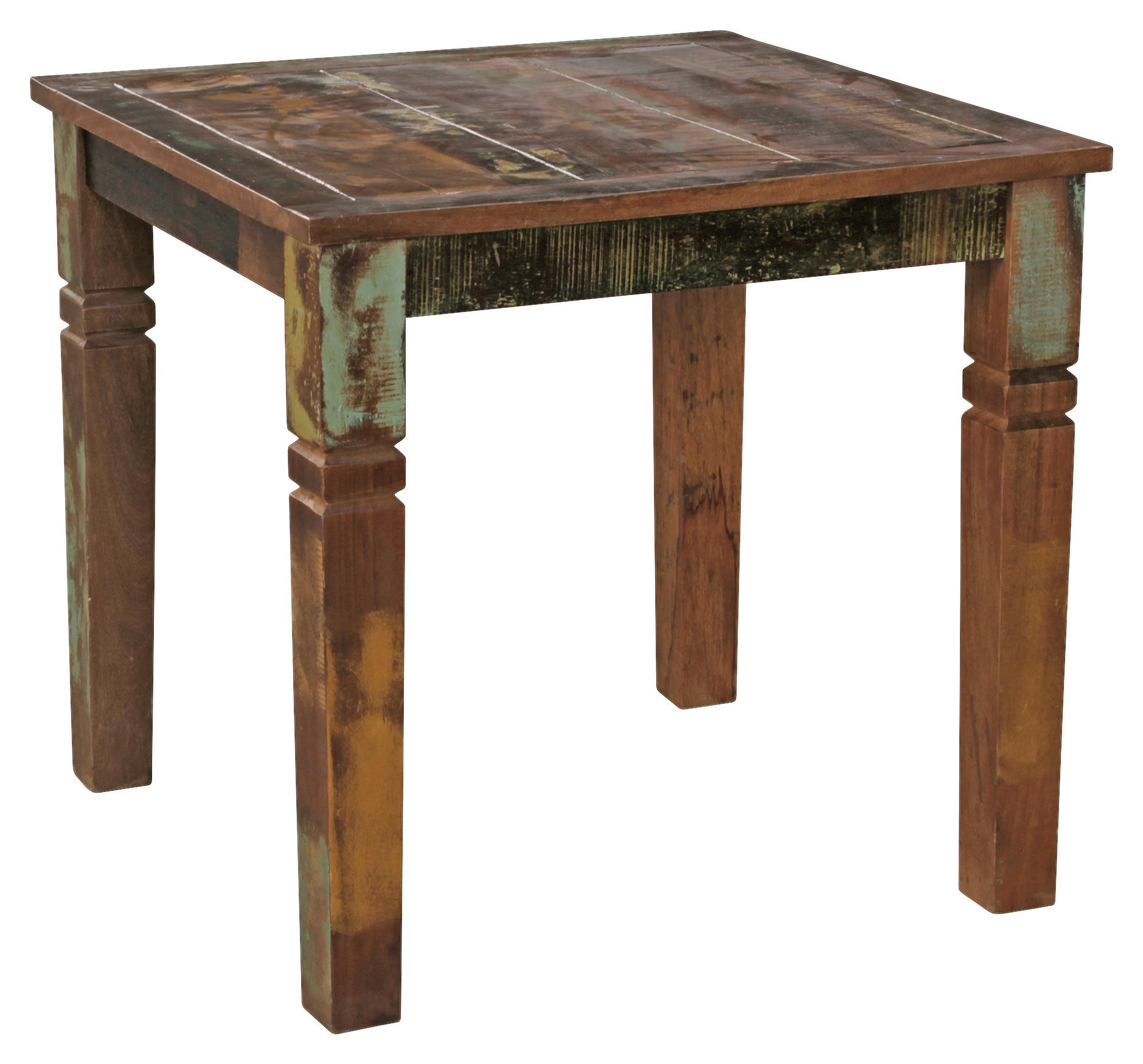 MID.YOU JÍDELNÍ STŮL, mangové dřevo, recyklované dřevo, hnědá, 80/80/76 cm