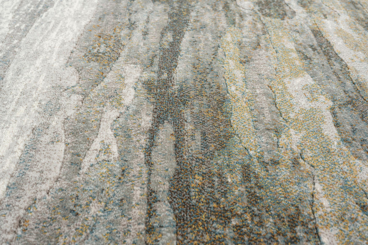 WEBTEPPICH  Wohnzimmer 200/290 cm Argentum Türkis, Taupe, Goldfarben  - Türkis/Taupe, Design, Kunststoff/Textil (200/290cm) - Novel