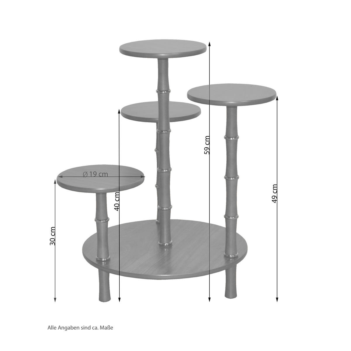 BLUMENTISCH Holz, Holzwerkstoff Buche massiv  - Nussbaumfarben, Design, Holz/Holzwerkstoff (40/40/68cm) - MID.YOU