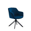 ARMLEHNSTUHL  in Samt  - Blau/Schwarz, MODERN, Textil/Metall (59/82/62cm) - MID.YOU