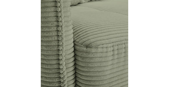 BIGSOFA in Cord Olivgrün - Schwarz/Olivgrün, Design, Textil/Metall (226/91/103cm) - Carryhome