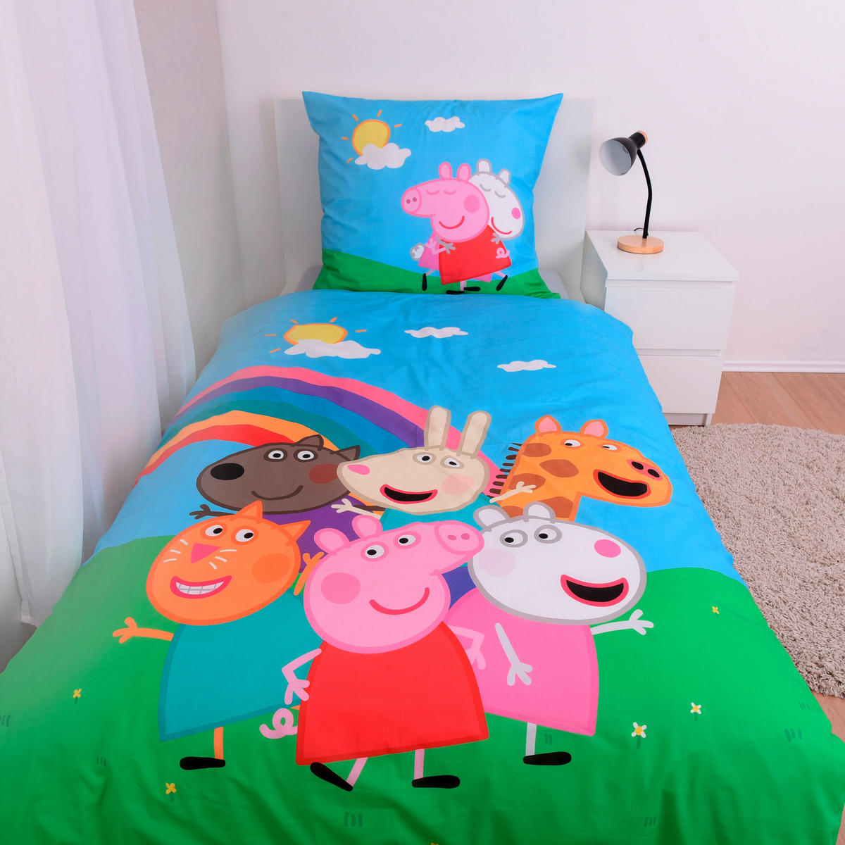 JUGENDBETTWÄSCHE PEPPA PIG Renforcé 135/200 cm  - Multicolor, Basics, Textil (135/200cm) - Herding