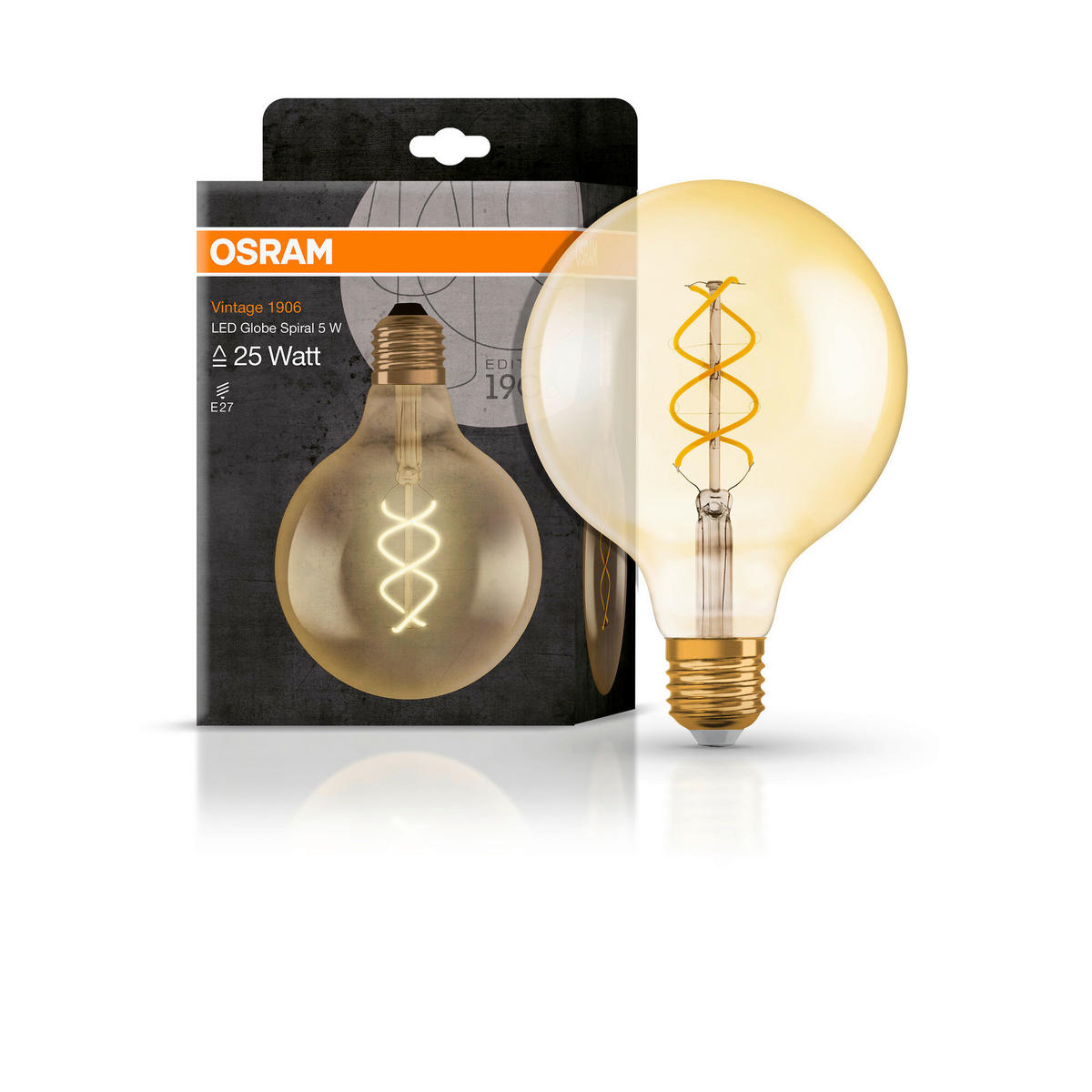 LED-LEUCHTMITTEL E27 4 W 300 lm  - Goldfarben, Basics, Glas (12,4/16,8cm) - Osram