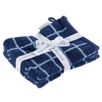 WASCHHANDSCHUHSET CHAMP Blau, Dunkelblau 4-teilig  - Blau/Dunkelblau, Natur, Textil (16/21cm) - Bio:Vio