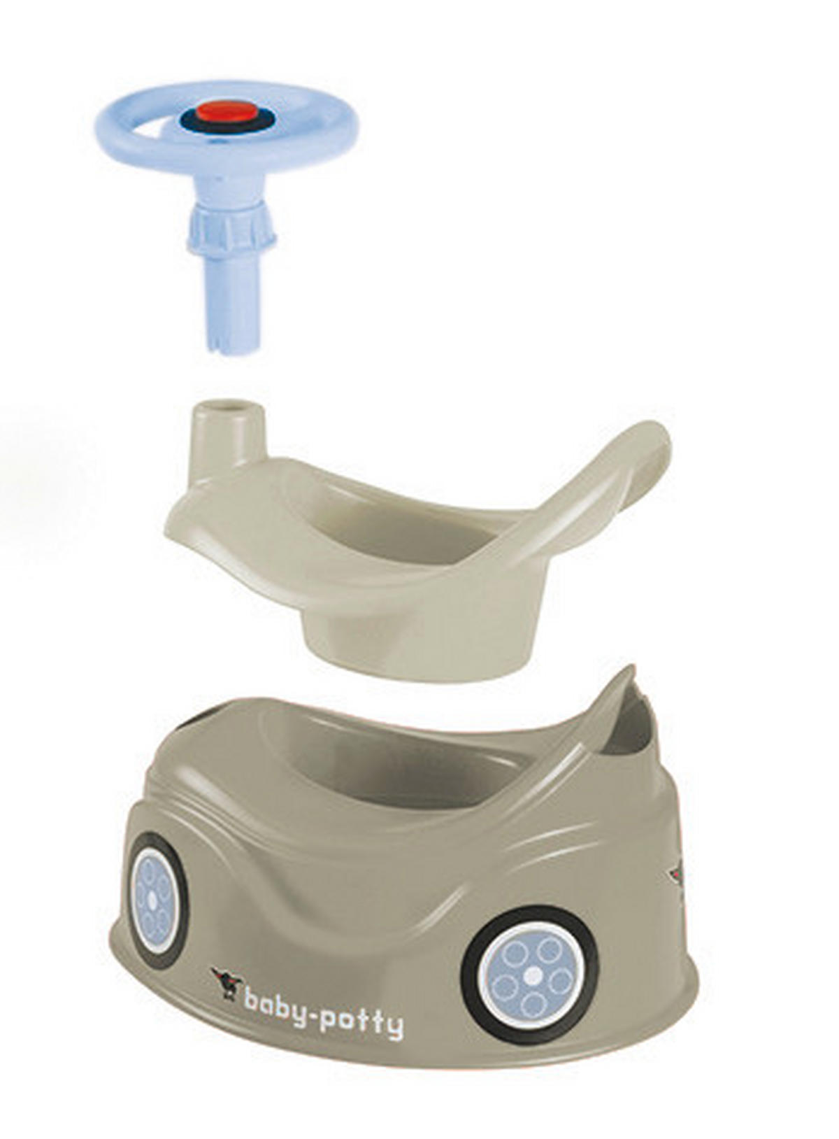 TÖPFCHEN BIG Baby Potty  - Hellblau/Grau, Basics, Kunststoff (43/31/28cm) - BIG