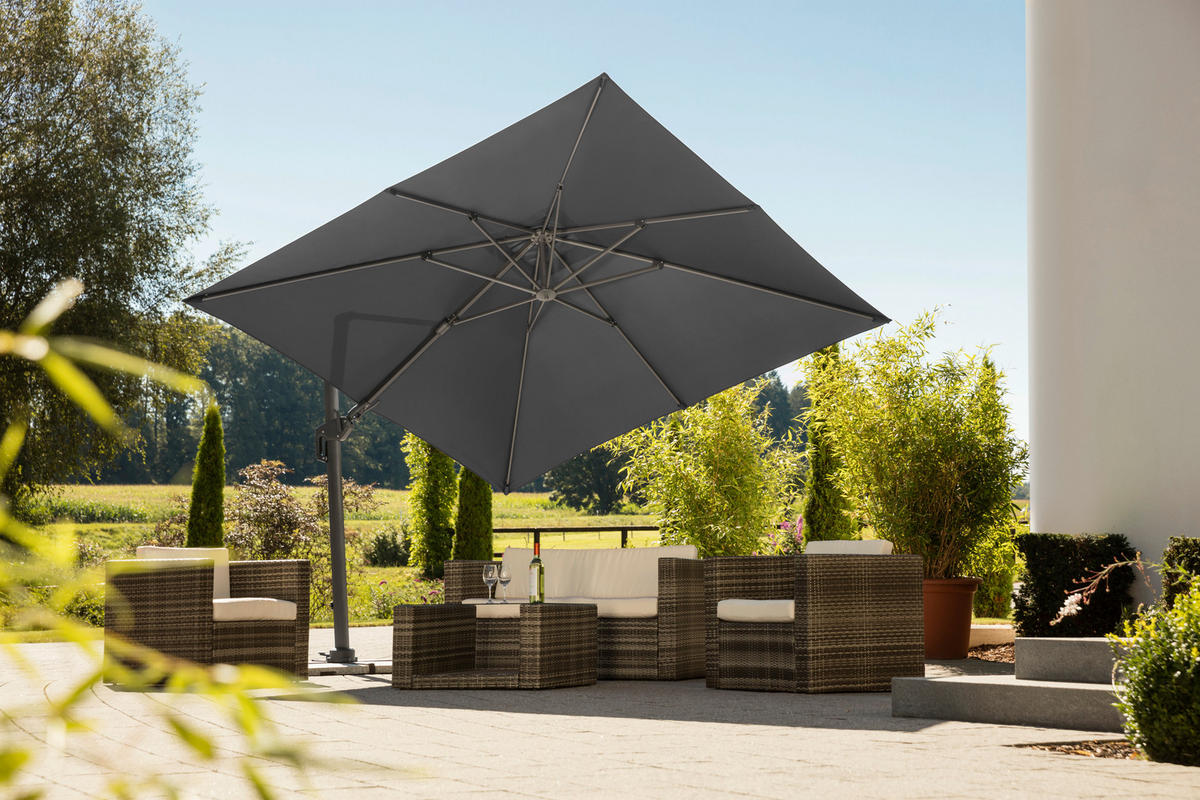 AMPELSCHIRM   - Anthrazit, Basics, Textil/Metall (358/263/300cm) - Schneider