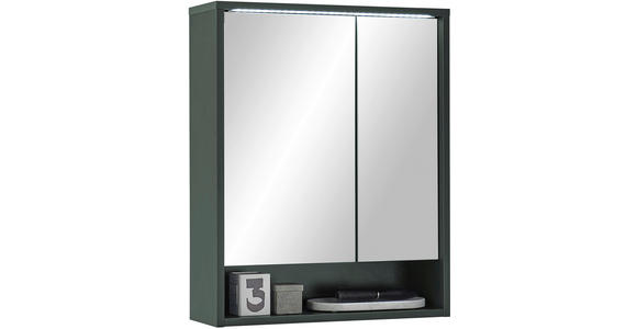 SPIEGELSCHRANK 60/75/20 cm - Dunkelgrün, KONVENTIONELL, Glas/Holzwerkstoff (60/75/20cm) - Xora